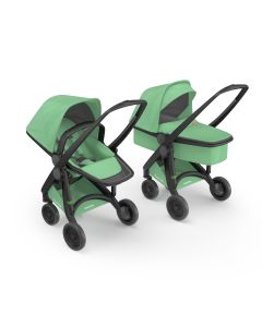 Carucior 2 in 1, Greentom, 100% Ecologic, Black Mint