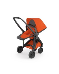 Carucior, Greentom, Reversible, 100% Ecologic, Black Orange