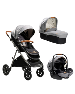 Joie - Carucior pentru copii multifunctional 3 in 1 Aeria Signature Carbon (Carucior Aeria Carbon+ Landou Ramble Carbone+ scoica i-Level recline Carbon)