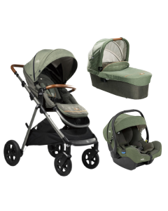Joie - Carucior pentru copii multifunctional 3 in 1 Aeria Signature Pine (Carucior Aeria Pine+ Landou Ramble Pine+ scoica i-Gemm Pine)