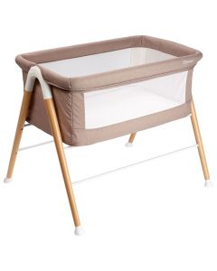 BabyGo - Patut cu cadru din Lemn Goodnight Beige