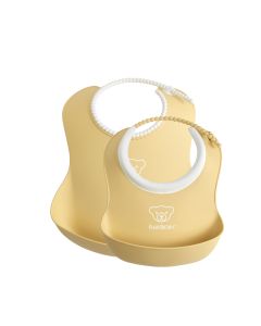 BabyBjorn Set 2 bavete – Baby Feeding Set Powder yellow
