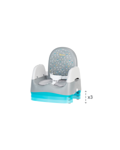 Badabulle - Booster pliabil Home & Go, Grey