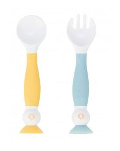 Badabulle - Set lingurita si furculita flexibile