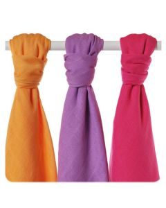 Set 3 museline din bambus 70x70cm Red Sky Mix XKKO