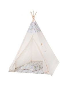 Springos - Cort copii stil indian Teepee Feathers XXL
