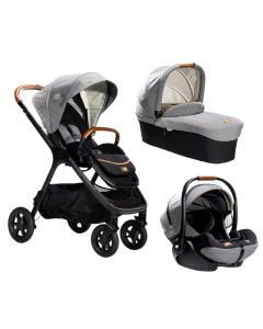 Joie - Carucior pentru copii multifunctional 3 in 1 Finiti Signature Carbon (Carucior Finiti Carbon+ Landou Ramble XL Carbon+ Scoica i-Level Recline Carbone)
