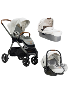 Joie - Carucior pentru copii multifunctional 3 in 1 Finiti Signature Oyster (Carucior Finiti Oyster + Landou Ramble Oyster+ scoica i-Level Recline Oyster)