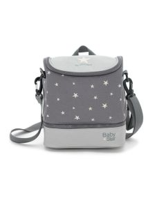 Geanta carucior termoizolanta pentru alimente Olmitos Grey Stars