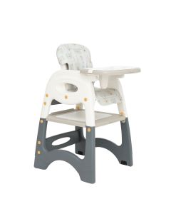 Scaun de masa 3 in1 transformabil in scaun si masuta cu placa Lego Olmitos Beige Animals