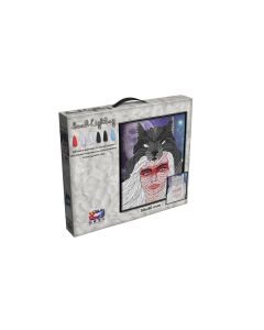 Set pictura 3D cu argila usoara, 40*30cm - Woman Wolf