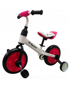 Bicicleta cu pedale si roti ajutatoare R-Sport P1- Roz - Resigilat (ambalaj deteriorat)