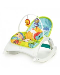 Fotoliu Balansoar 3 In 1 Cu Vibratii Ecotoys 88954 - Jungla