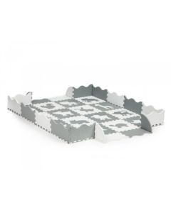 Salteluta de joaca cu animale si cu pereti, 36 elemente ECOEVA001 - Gri