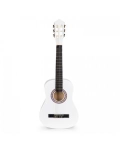 Chitara din lemn pentru copii cu 6 corzi Ecotoys HX18026-34, 86 X 31 cm - Alb