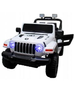 Masinuta electrica cu telecomanda cu baterii si functie de balansare Jeep X10 TS-159 R-Sport - Alb
