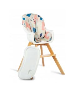 Scaun de masa 3 in 1, cu picioare din lemn, 63 x 58 x 90 cm, Ricokids Lilo 700204 - Multicolor