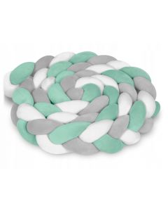 Protectie laterala pentru patut, impletita, 3 m, Ricokids 722102 - Verde