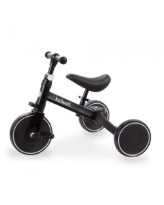 Tricicleta cu pedale 3 in 1 Kidwell Pico Black - Resigilat (urme de montaj)