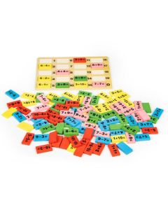 Piese tip domino cu calcule matematice si tabla Ecotoys MB386