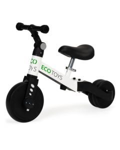 Tricicleta cu pedale 2 in 1 Ecotoys YM-BT-6 - Alb