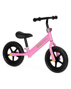 Bicicleta fara pedale cu roti din spuma EVA Ecotoys JM-763 - Roz