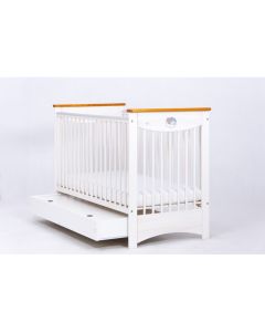 Patut Drewex Laura cu sertar - Alb Transparent