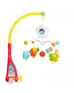 Carusel muzical pentru patut cu lumini, sunete si jucarii Huanger HE0307 - Multicolor