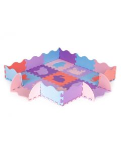 Salteluta de joaca din spuma EVA, educativa, cu 25 de piese Ecotoys 32522 - Multicolor