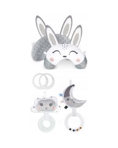 Set de 4 jucarii interactive pentru saltelute de joaca Nukido 731000 - Gri