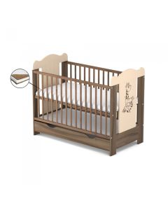 Patut cu sertar VESSANTI ELLA - Maro - Saltea Cocos 12 cm