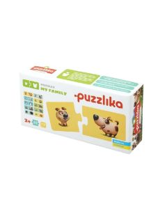 Puzzle pentru copii, 2 Ani+, Puzzlika - Familia potrivita