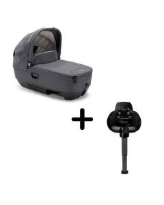 Nuna - Set Landou CARI next Granite, 40-70 cm + Baza isofix BASE next i-Size pentru CARI next