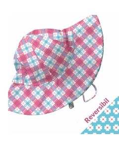 Iplay - Palarie soare copii cu doua fete Flowers 2-4 ani UPF50+