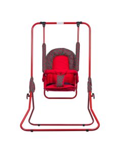 Leagan pentru copii, AppeKids, cu spatar reglabil si bara detasabila, Red Mini