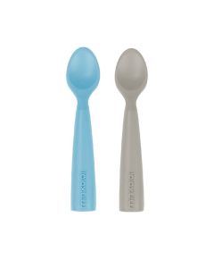 Set Lingurite Minikoioi, 100% Premium Silicon – Mineral Blue / Powder Grey