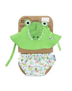 Set chilotel de baie si palarie, Marimea M, UPF 50+, Zoocchini, Alligator