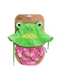 Set chilotel de baie si palarie, Marimea S, UPF 50+, Zoocchini, Frog