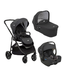 Joie - Carucior pentru copii multifunctional 3 in 1 Versatrax E Pavement/Shale ( Carucior Versatrax E Pavement + Landou Ramble pavemet + scoica i-Gemm Shale)