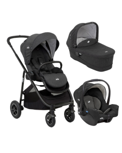 Joie - Carucior pentru copii multifunctional 3 in 1 Versatrax Pavement/Shale (Carucior Versatrax Pavement+ Landou Ramble Pavement+ Scoica Gemm Shale)