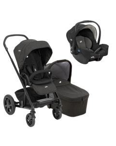 Joie - Carucior pentru copii multifunctional 3 in 1 Chrome Dlx Pavement/ Gemm Shale (Carucior Chrome DLX Pavement+ Landou Pavement+ scoica Gemm Shale)