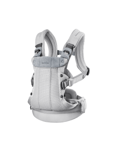 BabyBjorn - Marsupiu anatomic cu multiple pozitii de purtare colectia Harmony, 3D Mesh, Silver - Editie Limitata