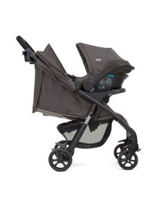Joie - Sistem de calatorie 2 in 1 Carucior Muze LX si scoica auto Juva, Dark Pewter inclusa
