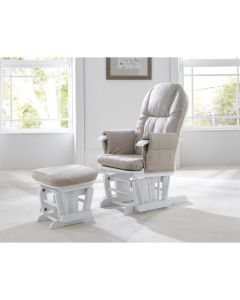 Tutti Bambini - Fotoliu reglabil alaptare, cu suport pentru picioare Alb