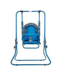 Leagan pentru copii, AppeKids, cu spatar reglabil, Blue Hearts