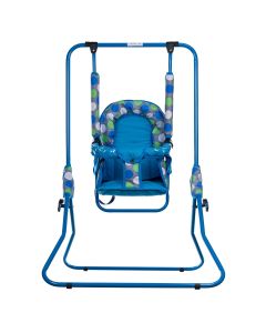 Leagan pentru copii, AppeKids, cu spatar reglabil si bara detasabila, Blue Dots