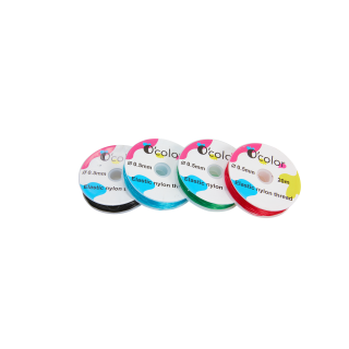 Set 4 bobine fir elastic colorat diam 0.5 mm pentru insirat margele - Default Category - 1