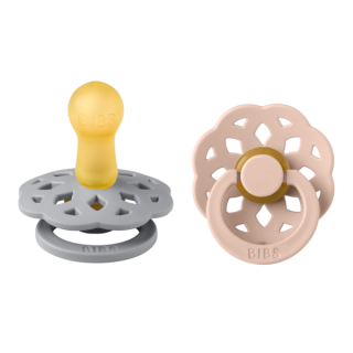BIBS - Set 2 suzete Boheme Latex, tetina rotunda, 6 luni +-Cloud/Blush - Default Category - 1